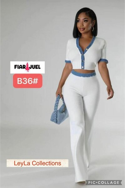 Ensemble chic blanc et denim