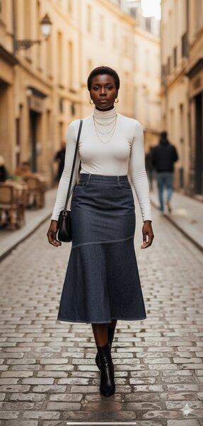 Jupe élégante en denim