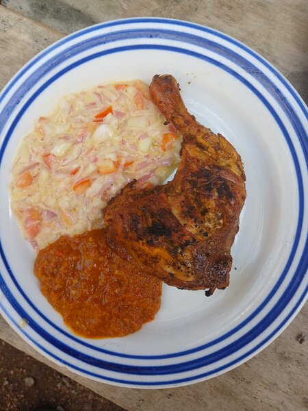 1/4 de poulet braise