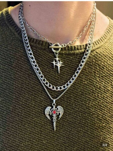 Collier multicouche gothique