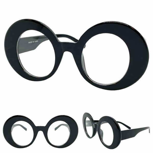 Lunettes rondes rétro noires