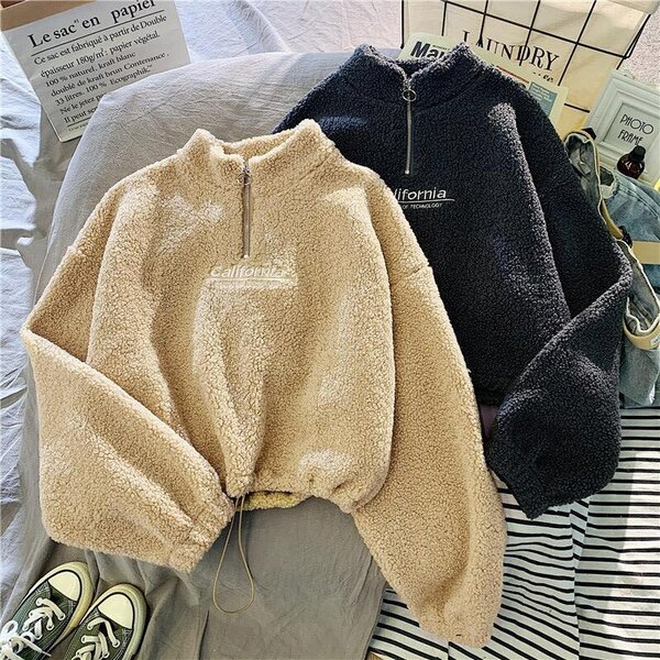 Ladys cropped sweatshirts