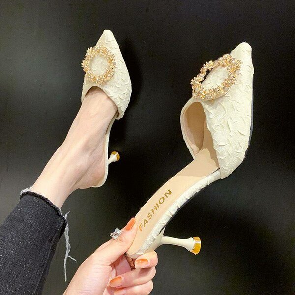 Mules à talon chic