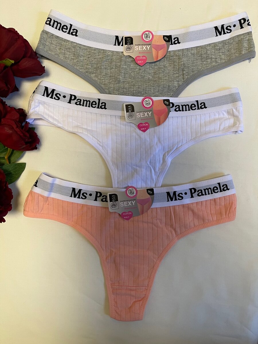 Ms Pamela cotton thongs
