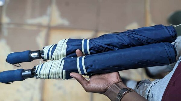 Foldable umbrellas