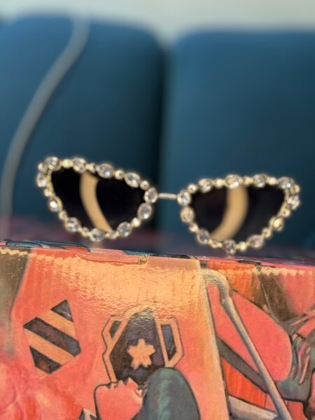 Lunettes de Soleil Coeur Strass