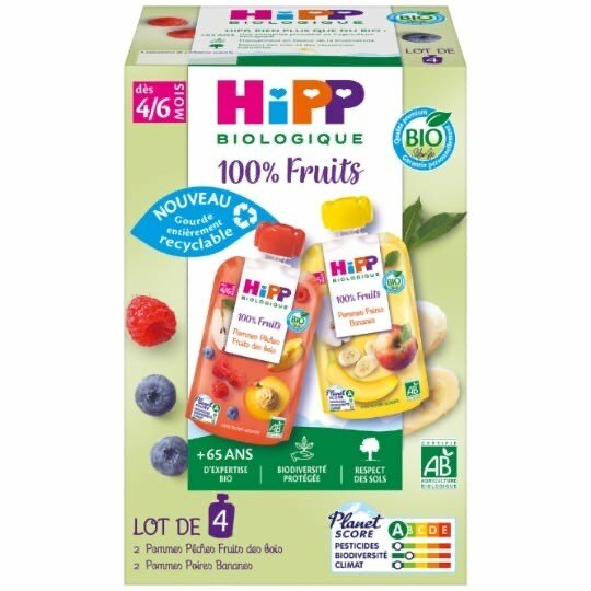 Hipp Purée Fruits Bio 4 Mois
