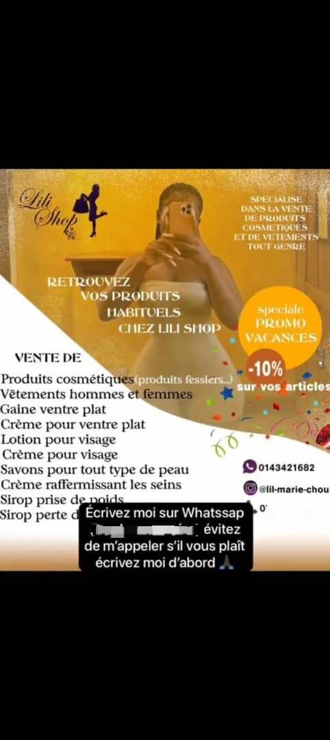 Produits cosmétiques chez Lili