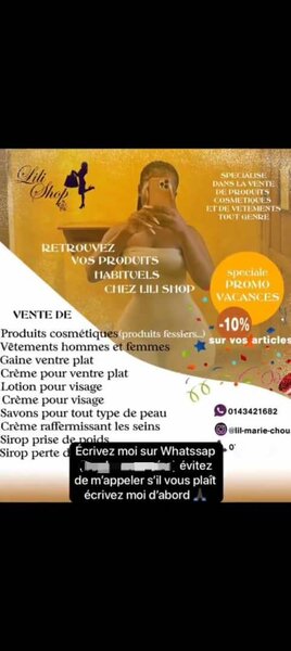 Produits cosmétiques chez Lili