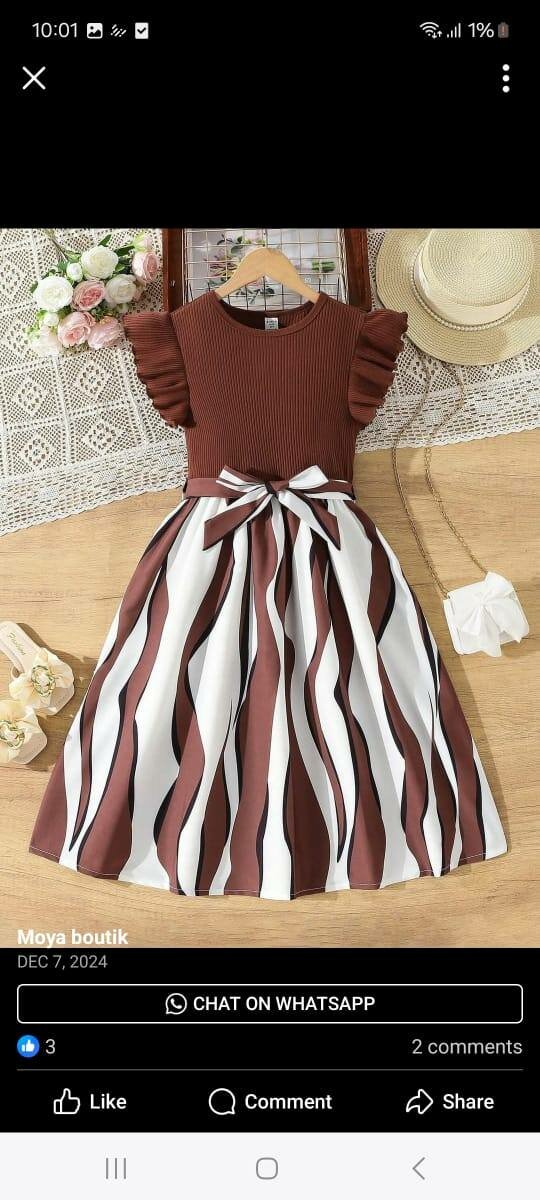 Robe rose volantée 10ans