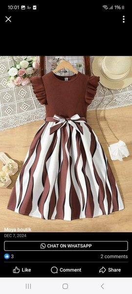 Robe rose volantée 10ans