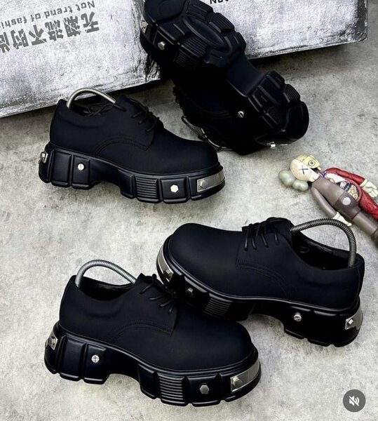 Men's Black Platform Shoes