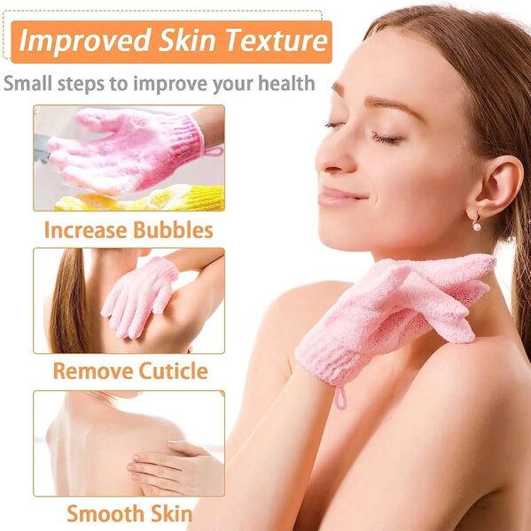 Exfoliating gloves