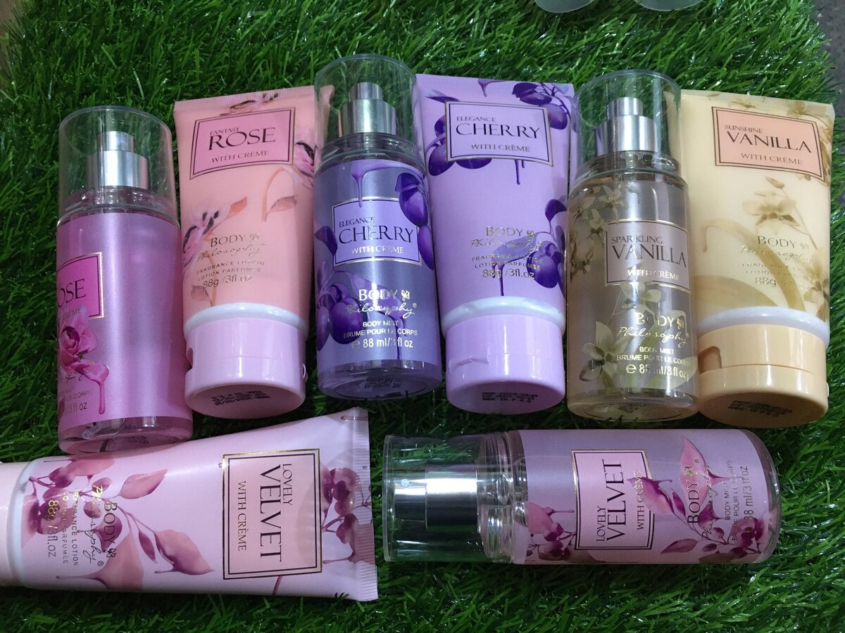 Hand creams and body splashes