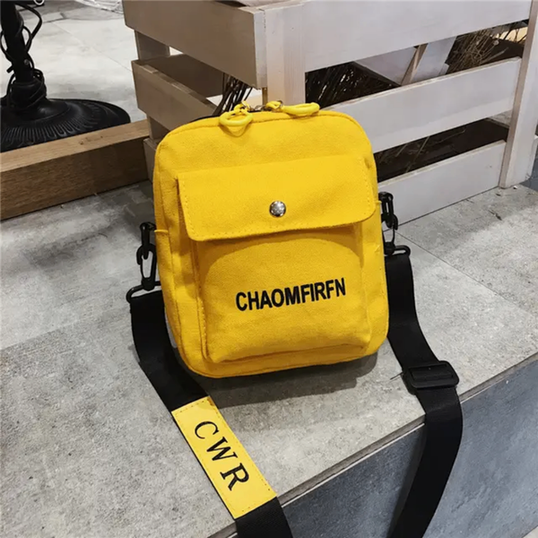 Sac à bandoulière jaune tendance