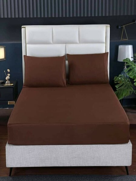 Linge de lit marron
