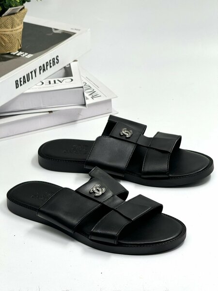 Leather slippers