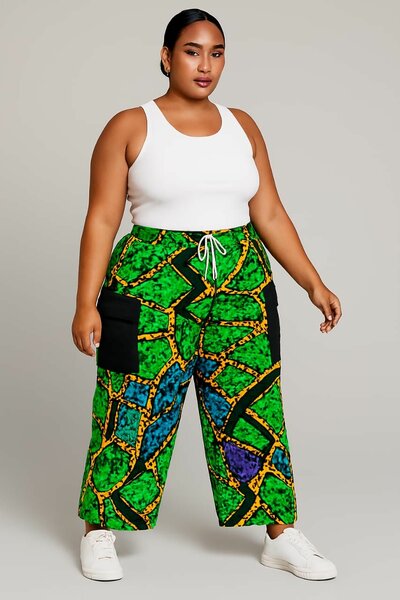 Pantalons larges imprimés femme