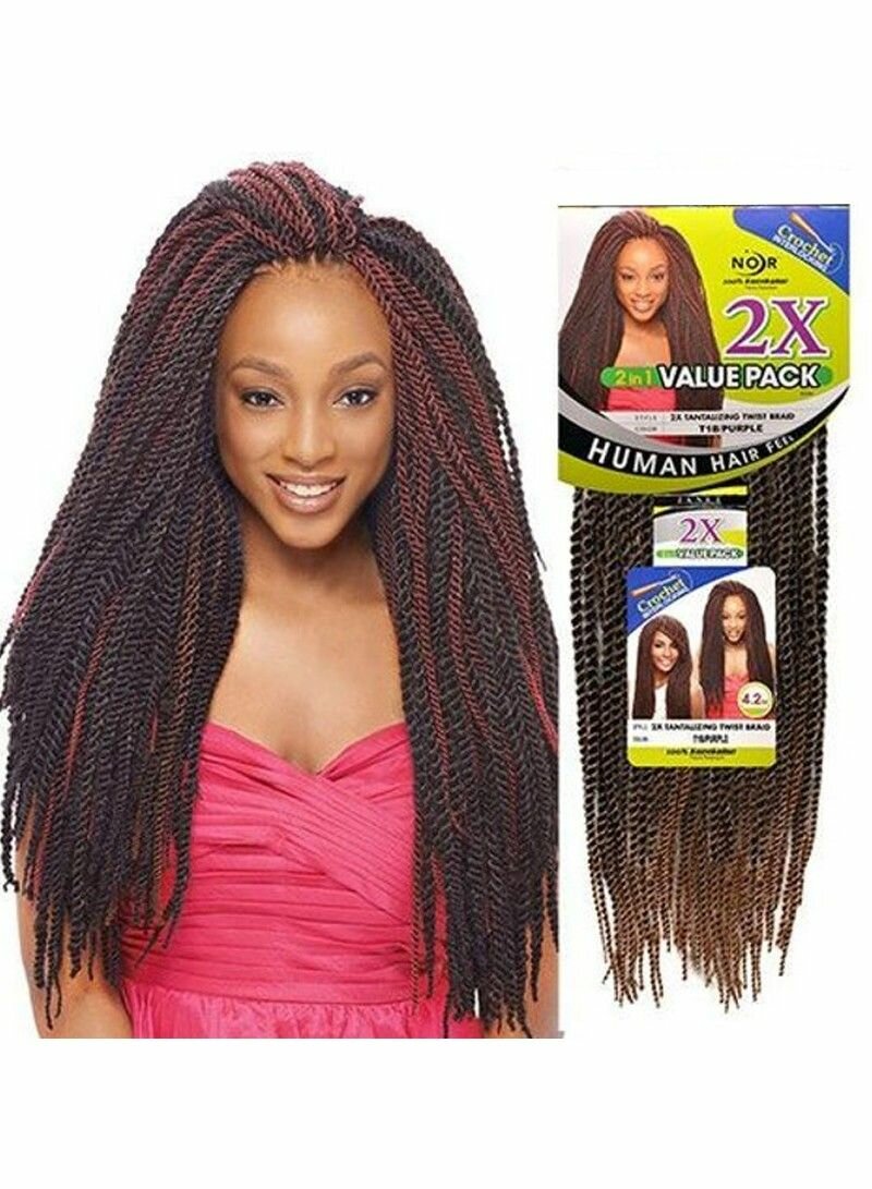2PCS 18-INCH TWIST BRAIDS HAIR EXTENSIONS -