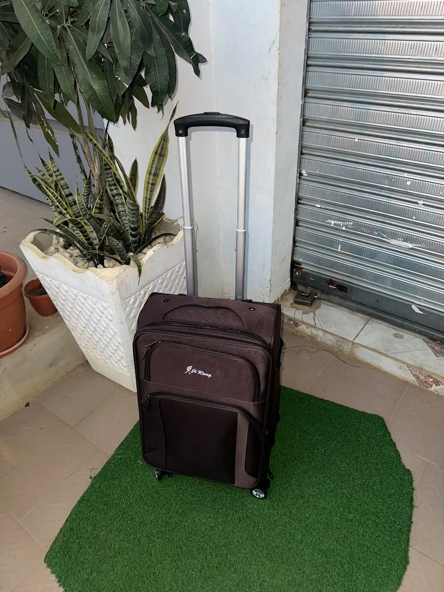 Durable Brown Trolley Suitcase