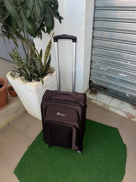 Durable Brown Trolley Suitcase
