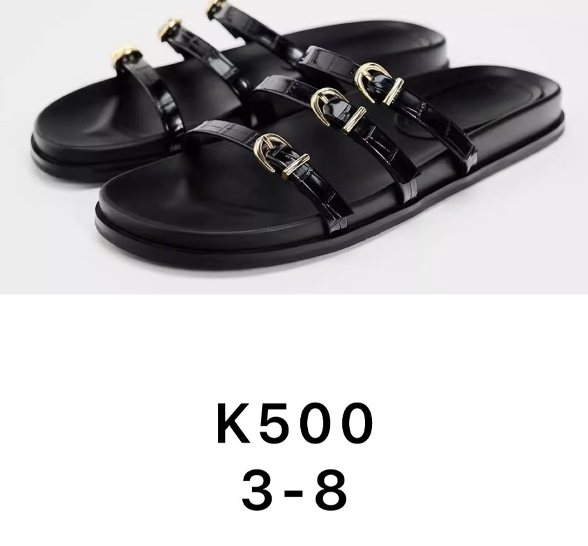 black sandals