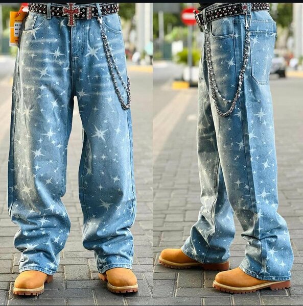 Jeans décontractés brodés tendance