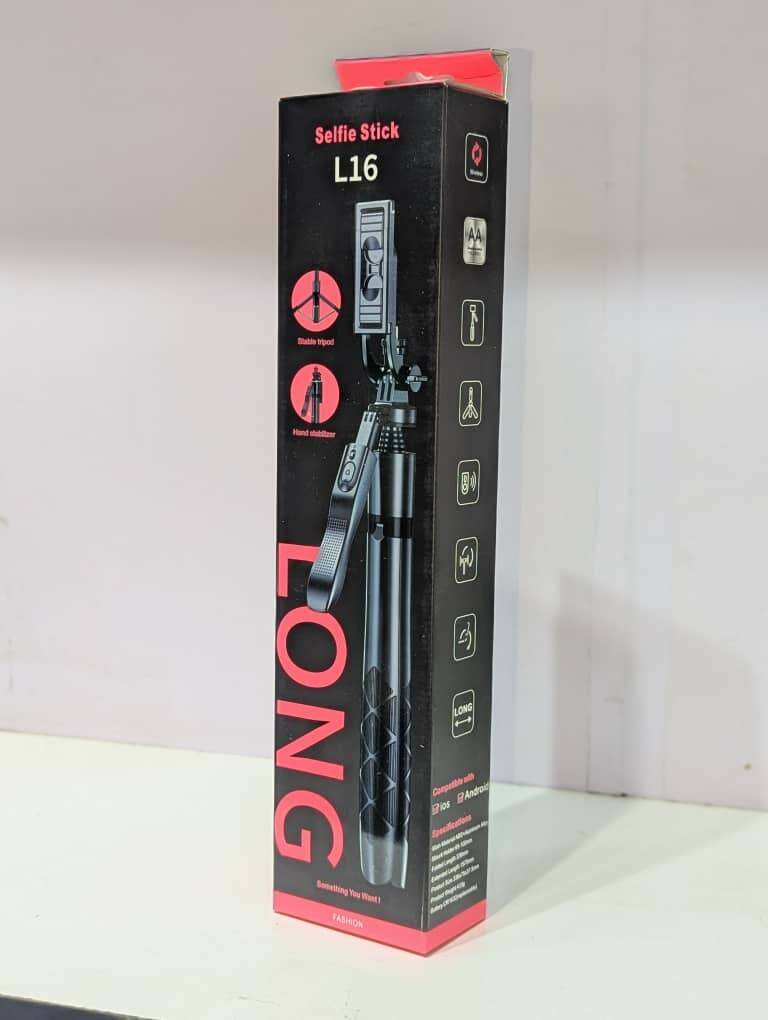 L16 selfie stick tripod Stand with light