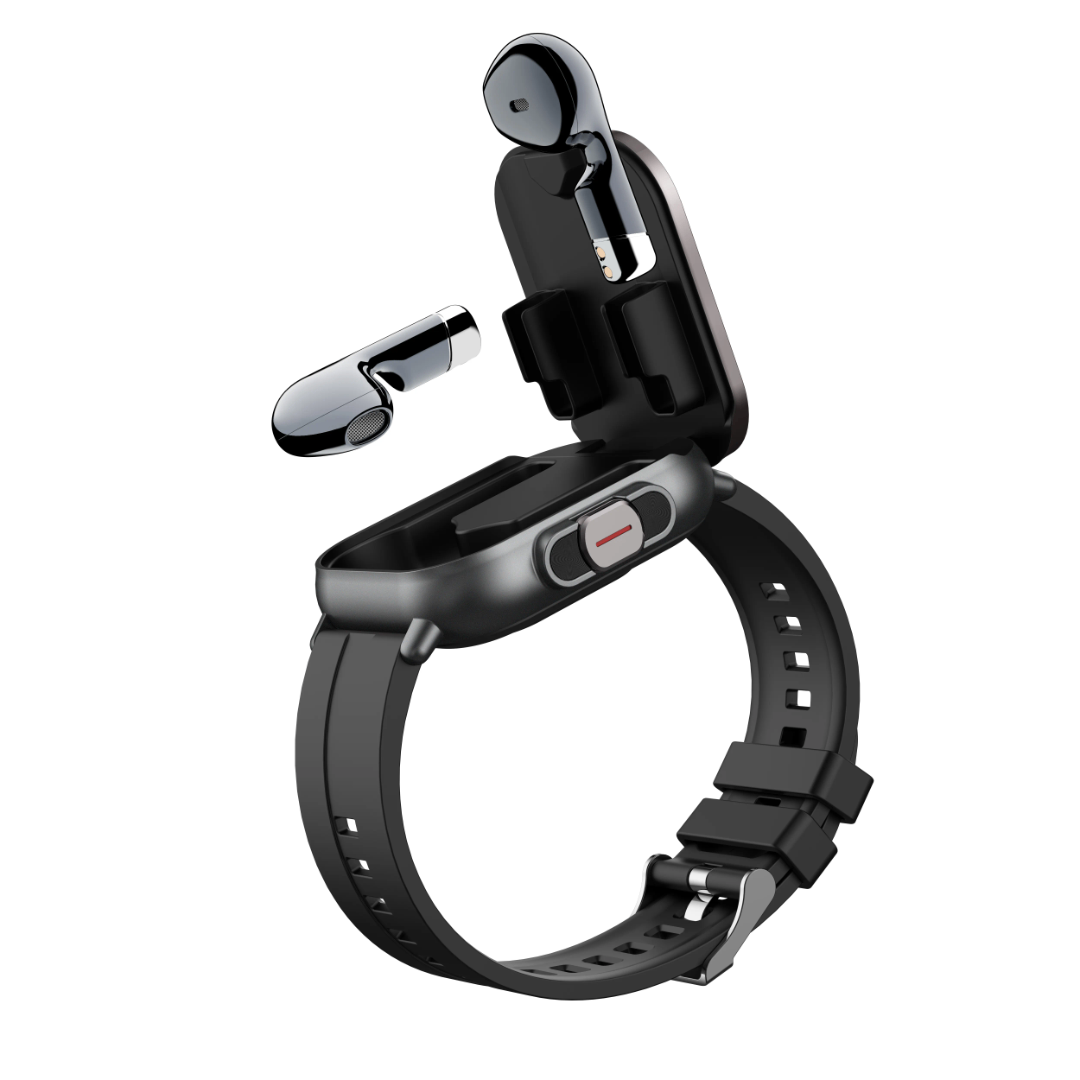 Montre Intelligente Bluetooth avec Écouteurs Intégrés