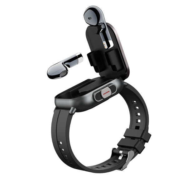 Montre Intelligente Bluetooth avec Écouteurs Intégrés