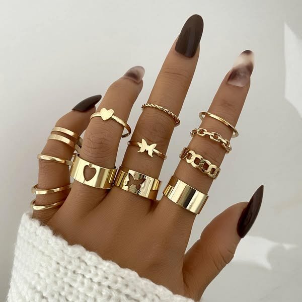 Female full ring sets Gold