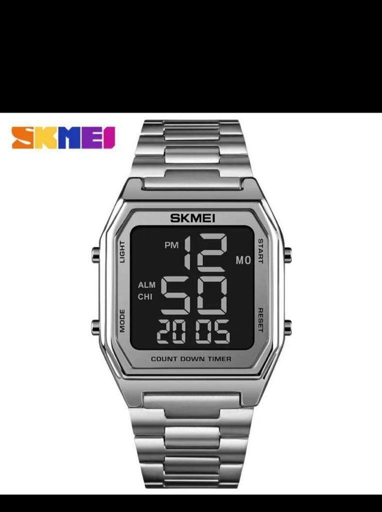 Montre numérique Skmei argentée