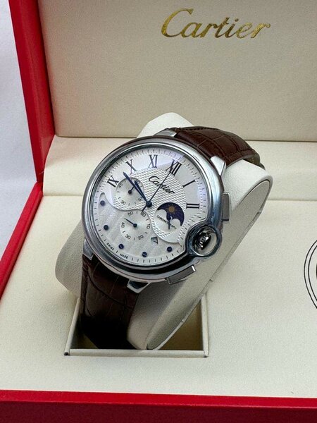 Cartier Chronograph Leather Watch