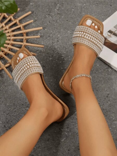 Classy beaded slippers