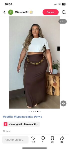 Jupe longue moulante élégante