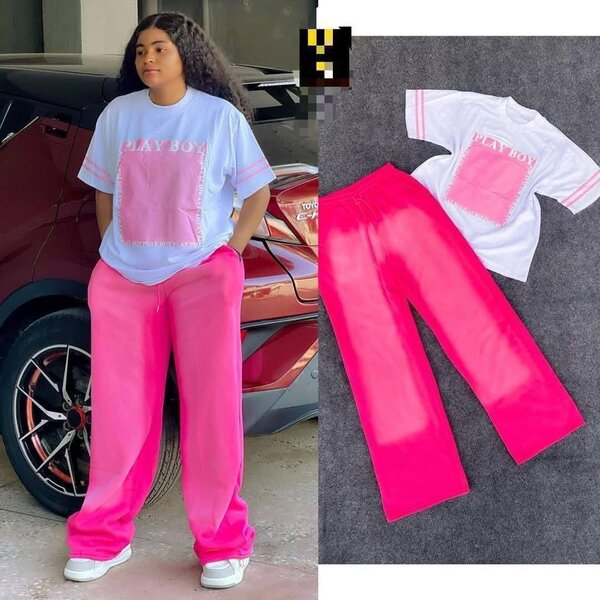 Ensemble décontracté rose chic