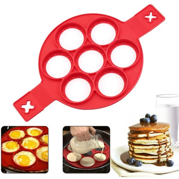 Pancake Moules Silicone Moule à gâteau Passe au lave-vaissel