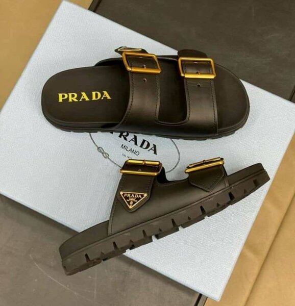 Sandales Noires Prada Homme