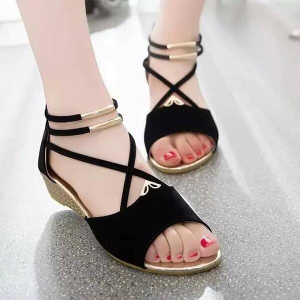 Sandales Noires Élégantes Femme