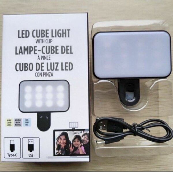 Mini Selfie Video Conference Fill Light Portable 3 Modes Rec