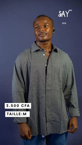 Chemise à carreaux homme