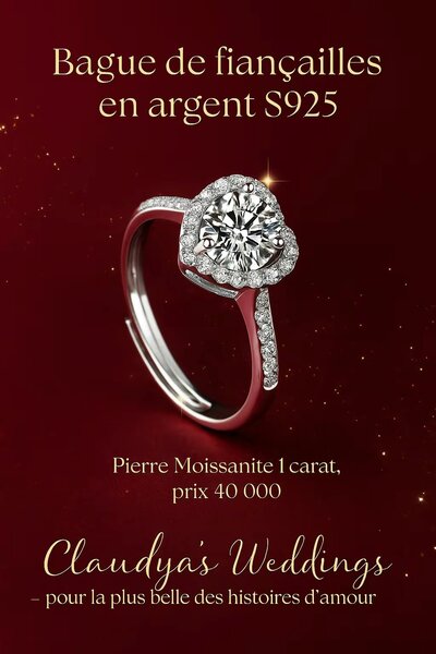 Bague de Fiançailles Argent S925