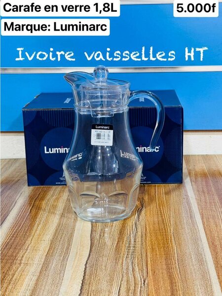 Carafe en verre 1,8L