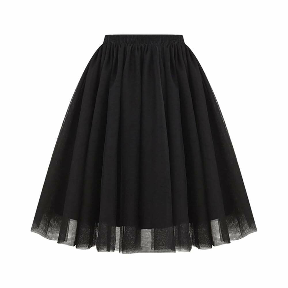 Elegant Black Tulle Skirt