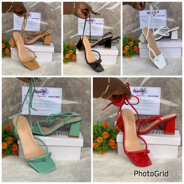 Elegant strap heels