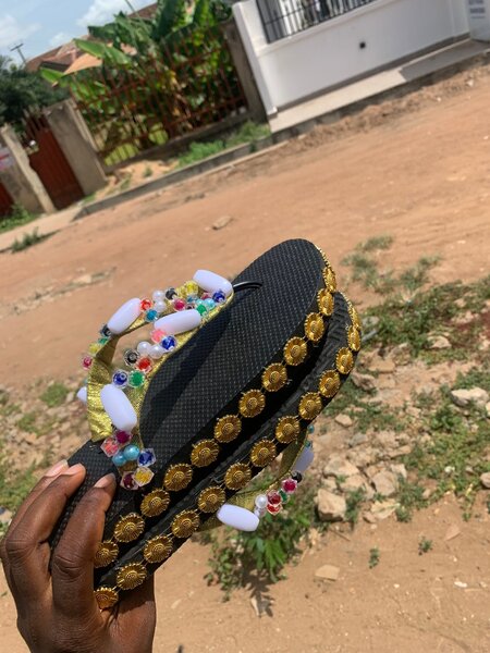 Beaded slippers