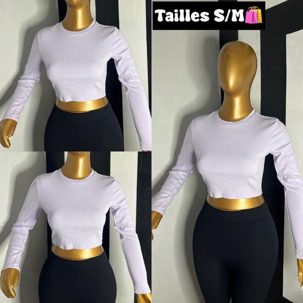 Crop top à manches longues