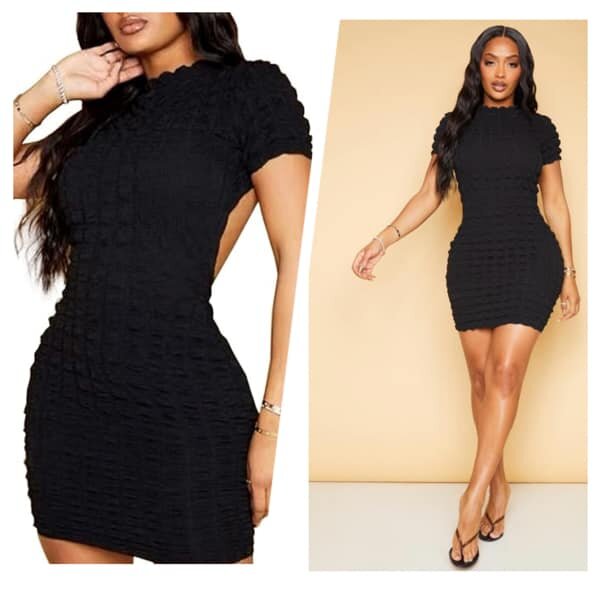 Mini robe noire pour femmes