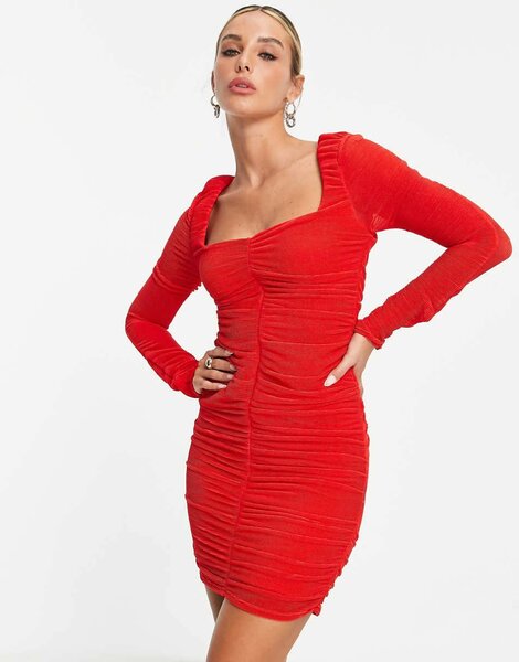 Robe moulante manches longues