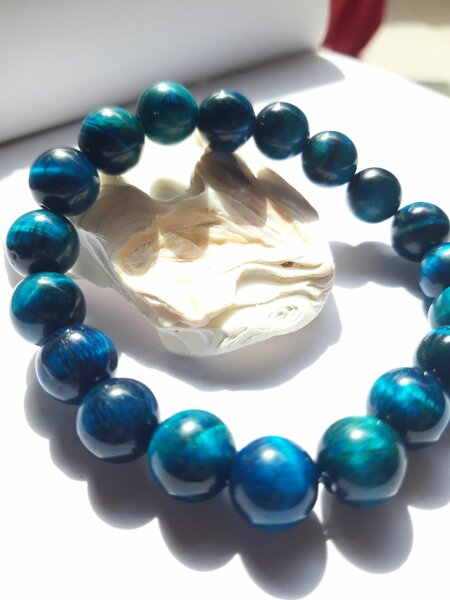 Bracelet œil de Tigre bleu